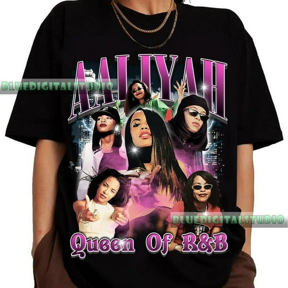 Aaliyah Vintage Vintage T-Shirt, Aaliyah Homage Graphic Unisex T-Shirt, Actress T-Shirt, Retro 90's Fans T-Shirt