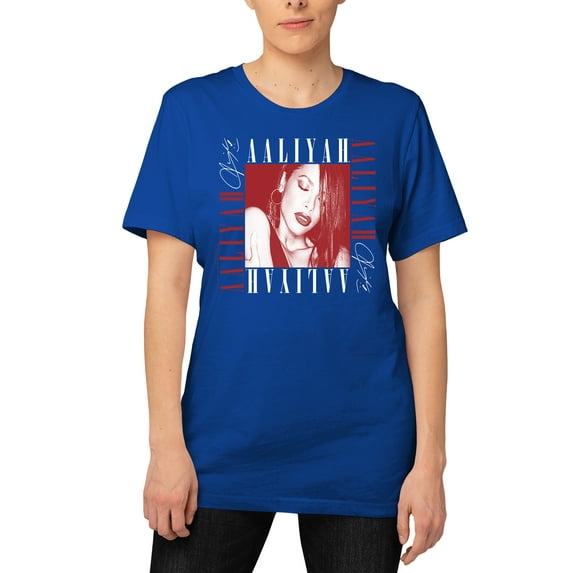 Aaliyah Women's Juniors Squared Logo Short Sleeve Graphic Tee