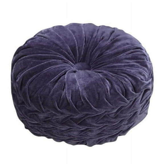 Aanny Designs TFP006 Taylor Tufted Button Pillow, Blue & Grey