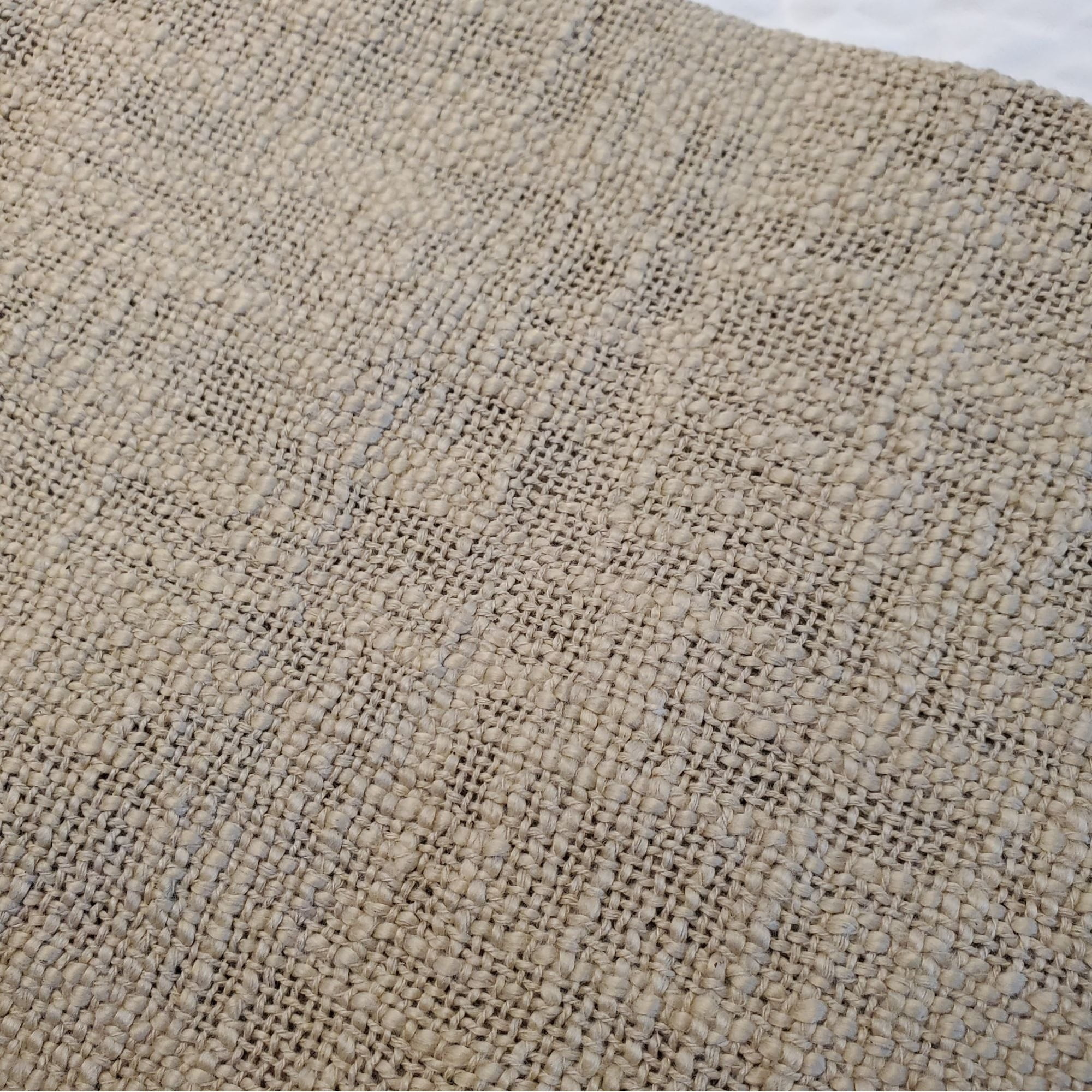 Braden Beige Knitted Cotton Throw Blanket with Fringe