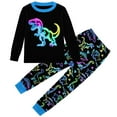 thumbnail image 1 of Aideaone Boys' Pajamas Set Long Sleeves Tees & Pants 2-Piece Printed Kid Sleepwear Pajamas Set for Boys 6-13Y, 1 of 7