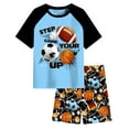 thumbnail image 1 of Aideaone Boys' Pajamas Set Short Sleeves Tops & Shorts 2-Piece Printed Kid Sleepwear Pajamas Set for Boys 6-14Y, 1 of 10