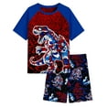 thumbnail image 1 of Boys' Pajamas Set Short Sleeves Tops & Shorts 2-Piece Printed Kid Sleepwear Pajamas Set for Boys 6-14Y, 1 of 10