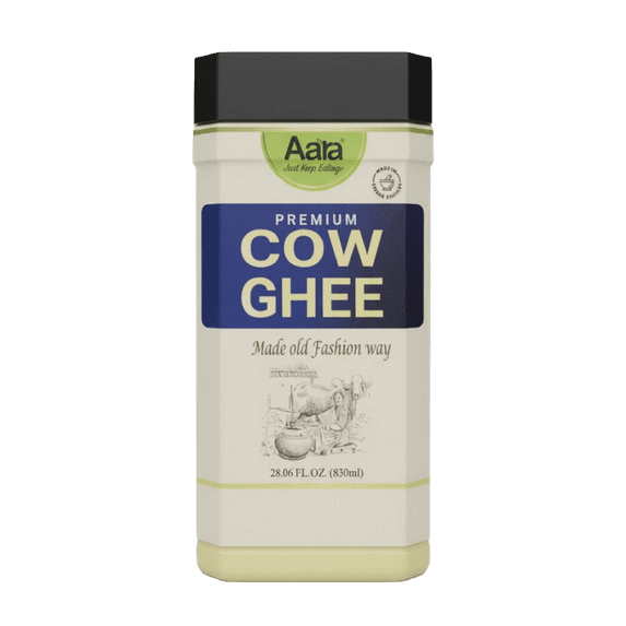Aara Pure Cow Ghee – 830ML | Premium Desi Ghee | Made from 100% Pure Cow’s Milk | Ideal for Cooking, Frying & Traditional Recipes