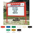 thumbnail image 1 of Aarco DMBM5272FG Double Sided Marquee with Header - Forest Green, 1 of 7