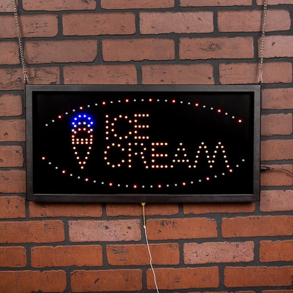 Aarco ICE13L High Visibility LED ICE CREAM Sign