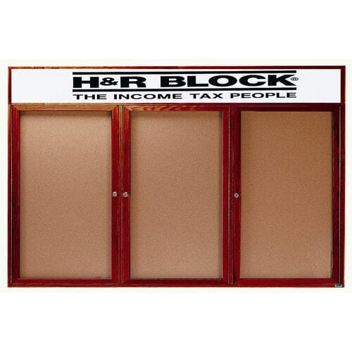 AARCO Enclosed Wall Mounted Bulletin Board