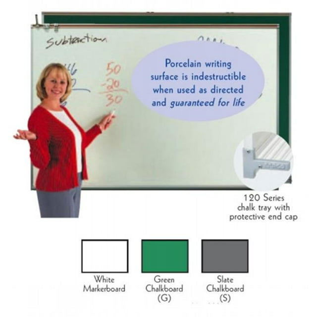 Aarco Products 120A-45CS Porcelain Enamel on Steel Chalkboard - Slate