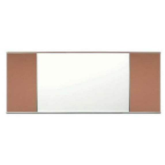 Aarco Products 120D-416M-2122-854 Combination Tackboard at Each End- Buttercup - 4 x 16 ft.