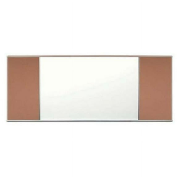 Aarco Products 120D-416M-2122-885 Combination Tackboard at Each End- Seascape - 4 x 16 ft.