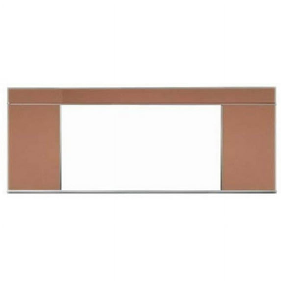 Aarco Products 120F-416C-2122-876 Combination Top Tackboard- Powder Blue - 4 x 16 ft.