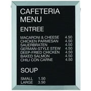 Aarco Products 24"x18" Aluminum Framed Black Felt Letter Board Open Face Message Center