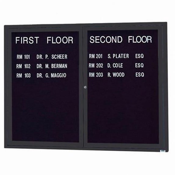 Aarco Products ADC3648BK 36 in. H Enclosed Directory Cabinet - Black