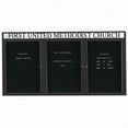 thumbnail image 1 of Aarco Products ADC3672-3HBK 3-Door Directory Cabinet with Header - Black, 1 of 2