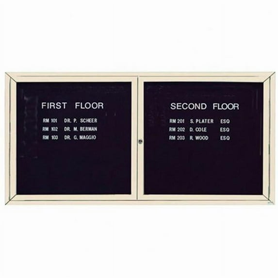 Aarco Products ADC3672IV 2-Door Enclosed Directory Cabinet - Ivory