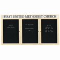 thumbnail image 1 of Aarco Products ADC4872-3HIV 3-Door Enclosed Directory Cabinet with Header - Ivory, 1 of 3