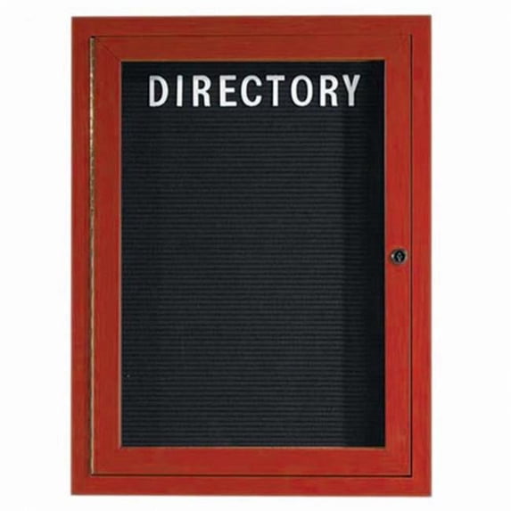 Aarco Products ADCW3624R 1-Door Enclosed Aluminum Directory Cabinet - Cherry