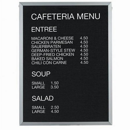 Aarco Products BOFD4836 48 in. H Framed Letter Board Message Center - Aluminum