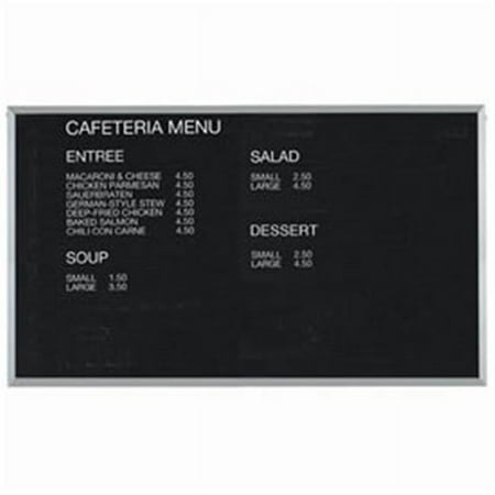Aarco Products BOFD4872 48 in. H x 72 in. W Framed Letter Board Message Centers Aluminum Frame