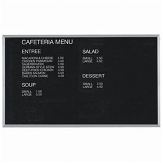 Aarco Products BOFD4872 48 in. H x 72 in. W Framed Letter Board Message Centers Aluminum Frame