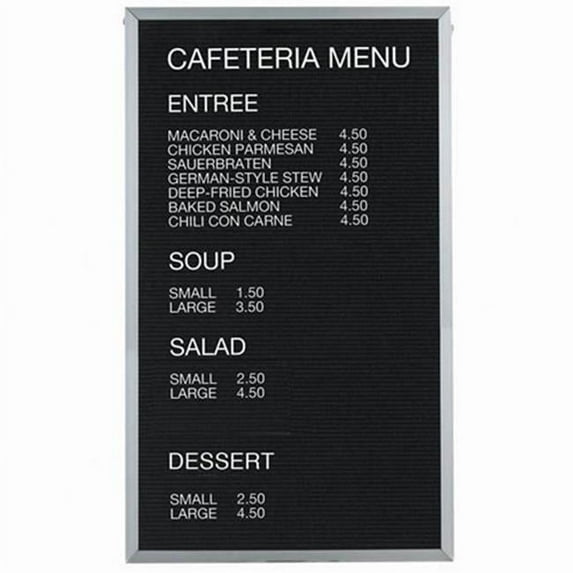 Aarco Products BOFD6036 Letter Board Message Center Aluminum Frame