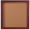thumbnail image 1 of Aarco Products CBC3636R Red Oak Enclosed Bulletin Board - Cherry, 1 of 6