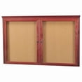 thumbnail image 1 of Aarco Products CBC3660RC Enclosed Bulletin Board with Cherry Frame and Crown Molding, 1 of 5
