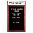 thumbnail image 1 of Aarco Products CDC3624H 1-Door Enclosed Changeable Letter Board with Header - Cherry, 1 of 2