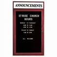 thumbnail image 1 of Aarco Products CDC4836H 48 in. H x 36 in. W 1-Door Enclosed Changeable Letter Board with Header - Cherry, 1 of 2