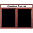thumbnail image 1 of Aarco Products CDC4872H 2-Door Enclosed Changeable Letter Board with Header - Cherry, 1 of 2