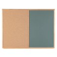 thumbnail image 1 of Aarco Products CO4872G Convenient Combination Board Chalkboard Oak Frame - Green, 1 of 1