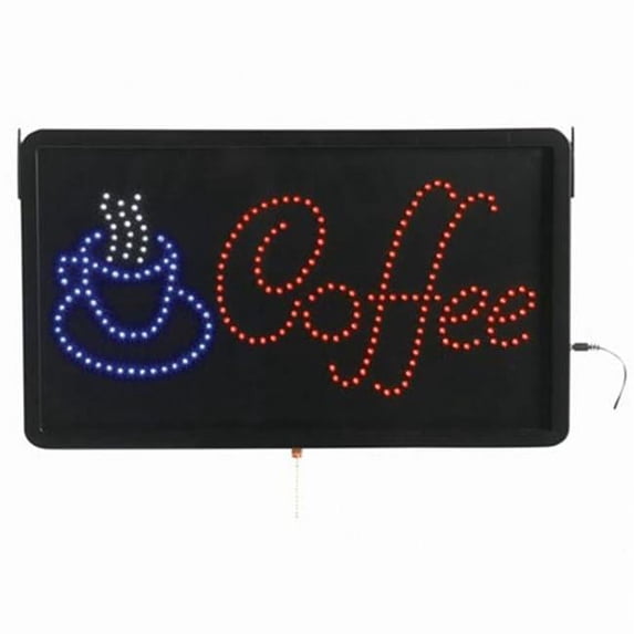 Aarco Products COF03L Large LED Sign Coffee