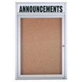thumbnail image 1 of Aarco Products DCC2418RH 1-Door Enclosed Bulletin Board with Header - Clear Satin Anodized, 1 of 20