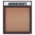 thumbnail image 1 of Aarco Products DCC3630RHBA 1-Door Bulletin Board with Header - Bronze Anodized, 1 of 3