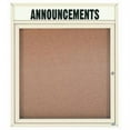 thumbnail image 1 of Aarco Products DCC3630RHIV 1-Door Bulletin Board with Header - Ivory, 1 of 3