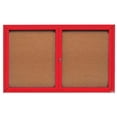 thumbnail image 1 of Aarco Products DCC3660RIR 2-Door Illuminated Enclosed Bulletin Board - Red, 1 of 3