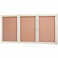 thumbnail image 1 of Aarco Products DCC3672-3RIV 3-Door Enclosed Bulletin Board - Ivory, 1 of 1