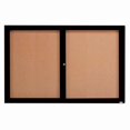 thumbnail image 1 of Aarco Products DCC3672RIBK 2-Door Illuminated Enclosed Bulletin Board - Black, 1 of 3