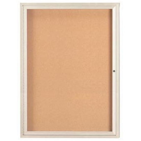Aarco Products DCC4836RIV 36 in. W x 48 in. H Enclosed Aluminum Bulletin Board - Ivory