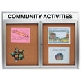 thumbnail image 1 of Aarco Products DCC4860RH 2-Door Enclosed Bulletin Board with Header - Clear Satin Anodized, 1 of 27