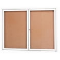 thumbnail image 1 of Aarco Products DCC4860RIW 2-Door Illuminated Enclosed Bulletin Board - White, 1 of 1