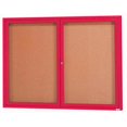 thumbnail image 1 of Aarco Products DCC4860RR 2-Door Enclosed Bulletin Board - Red, 1 of 1