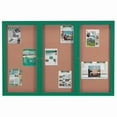 thumbnail image 1 of Aarco Products DCC4872-3RG 3-Door Enclosed Bulletin Board - Green, 1 of 3