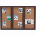 thumbnail image 1 of Aarco Products DCC4872-3RIBA 3-Door Illuminated Enclosed Bulletin Board - Bronze Anodized, 1 of 3