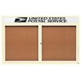 thumbnail image 1 of Aarco Products DCC4872RHIV Enclosed Bulletin Board with Header - Ivory, 1 of 1