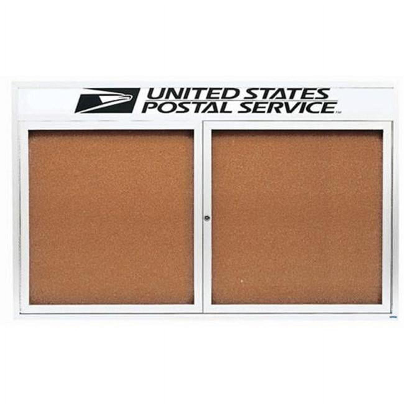 Aarco Products DCC4872RHW Enclosed Bulletin Board with Header White
