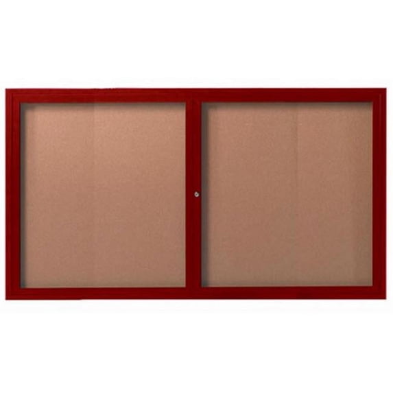 Aarco Products DCCW3660R Enclosed Bulletin Board - Cherry