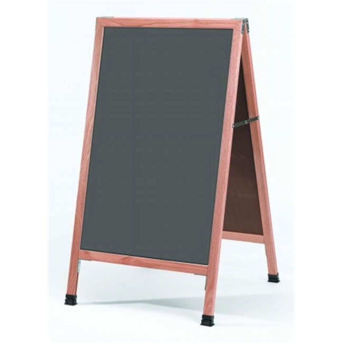 Aarco Products  Inc. A-1SS A-Frame Sidewalk Board Features a Slate Colored Porcelain Chalkboard and Solid Red Oak Frame with a Clear Lacquer Finish. Size 42 in.Hx24 in.W - image 1 of 1