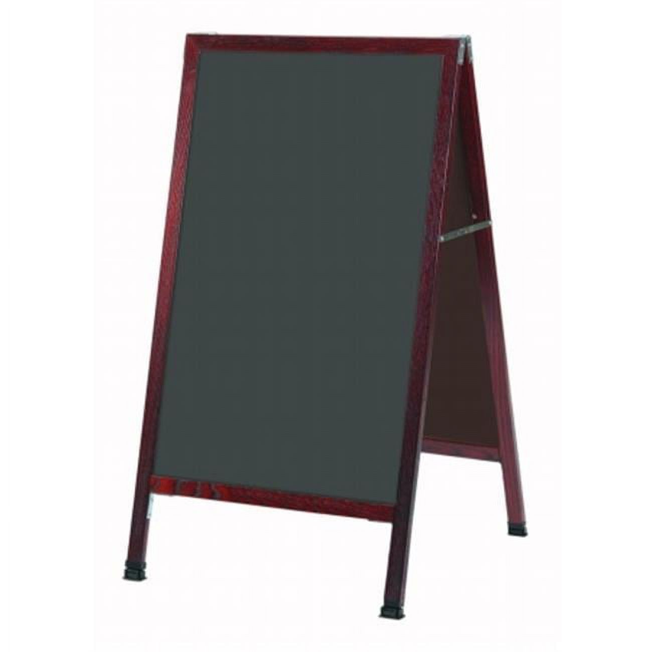 Aarco Products  Inc. MA-1SS A-Frame Sidewalk Board Features a Slate Colored Porcelain Chalkboard and Solid Red Oak Frame with Cherry Stain. Size 42 in.Hx24 in.W - image 1 of 1