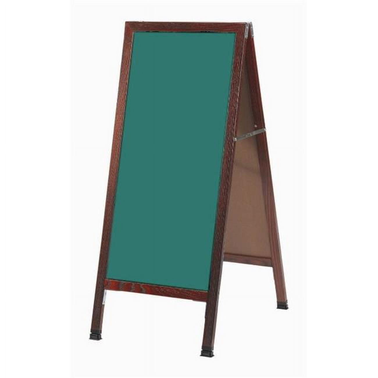 Aarco Products  Inc. MA-3G A-Frame Sidewalk Board Features a Green Composition Chalkboard and Solid Red Oak Frame with Cherry Stain. Size 42 in.Hx18 in.W - image 1 of 1